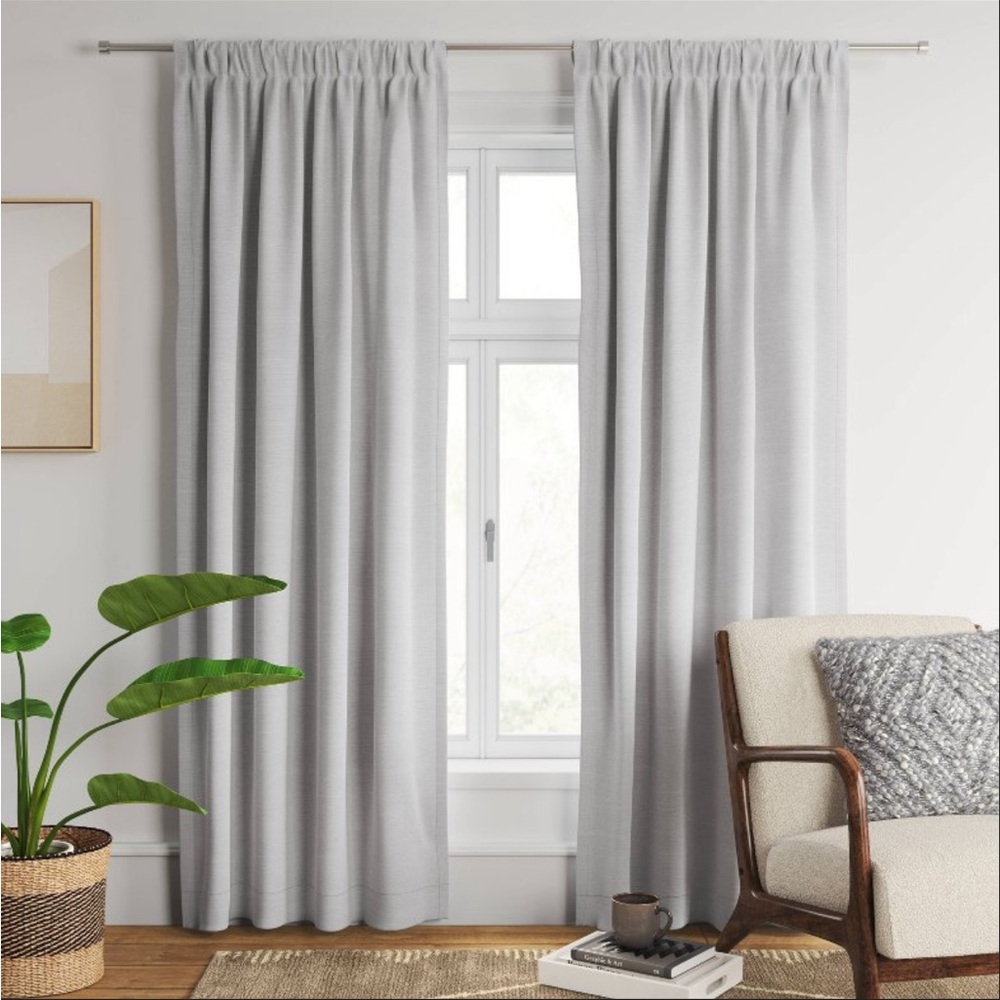 Project 62 grey curtains set of two 50x84 in like new condition